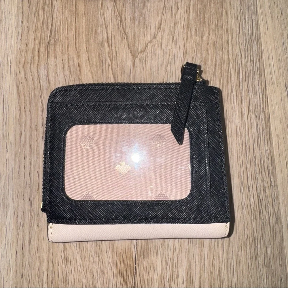 Kate Spade Light Pink & Black Crossbody Tote Bag & Matching Wallet